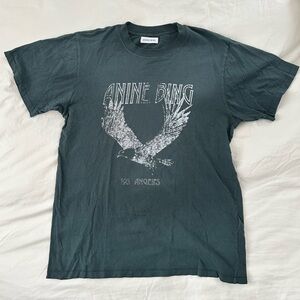 Anine Bing Lili Tee, Eagle/Faded Emerald Green, Size Small (Oversized)